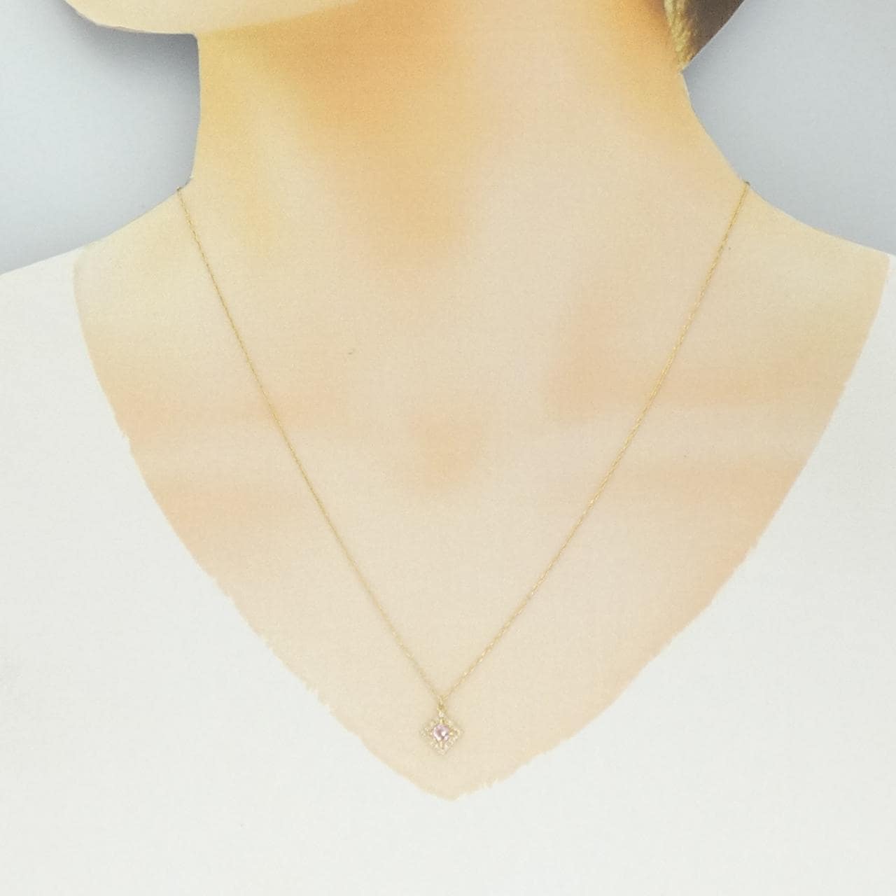 K18YG ガーネット ネックレス