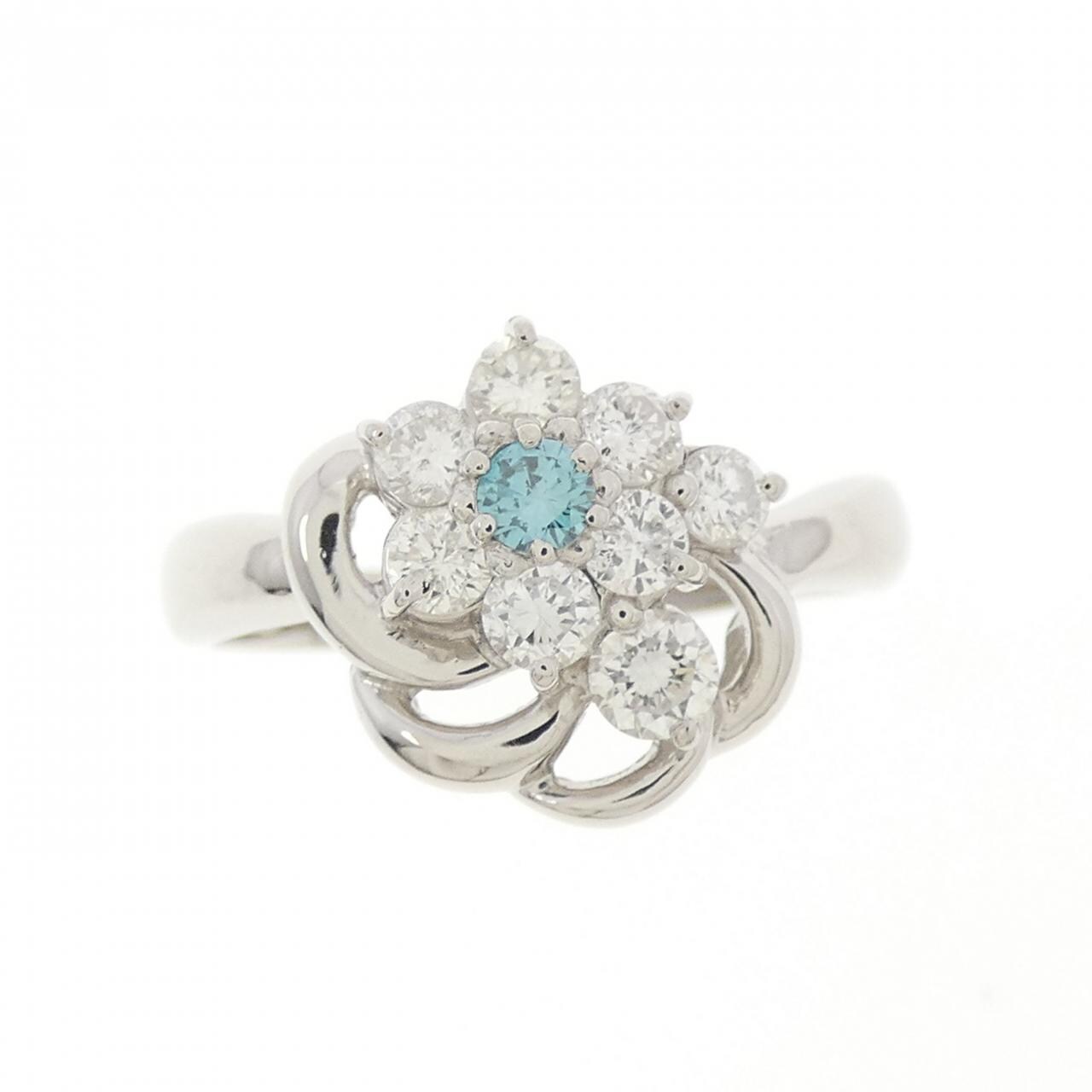 PT900 フラワー ダイヤモンド リング 0.50CT