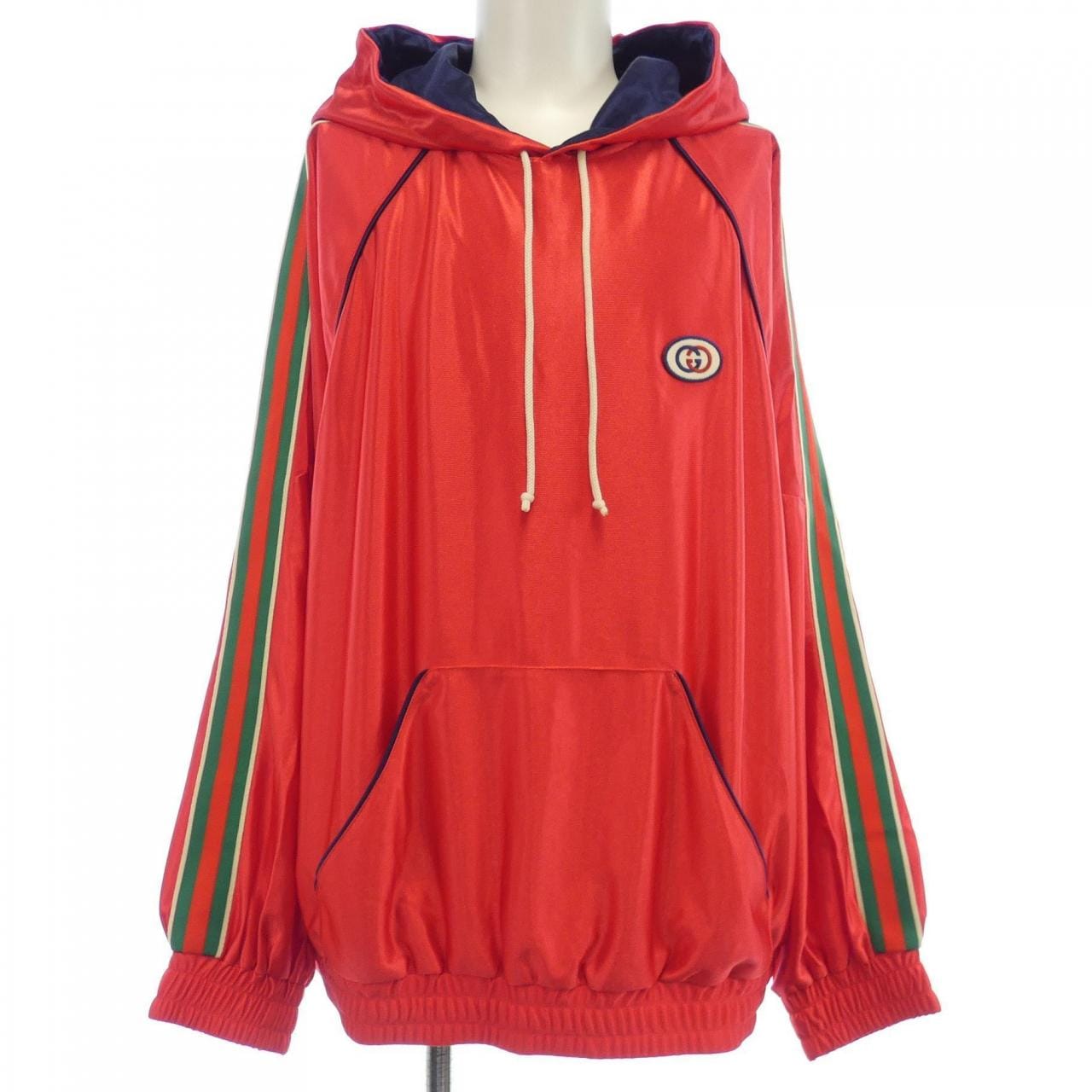 グッチ GUCCI ロゴパッチシャイニージャージーフーディ 653373 XJDI9 パーカー