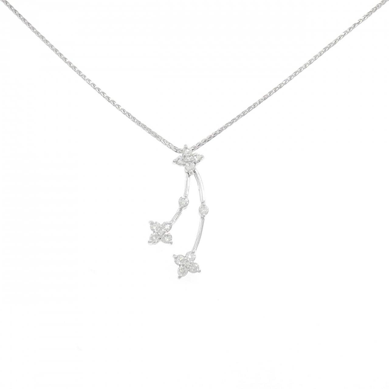 K18WG ダイヤモンド ネックレス 0.55CT