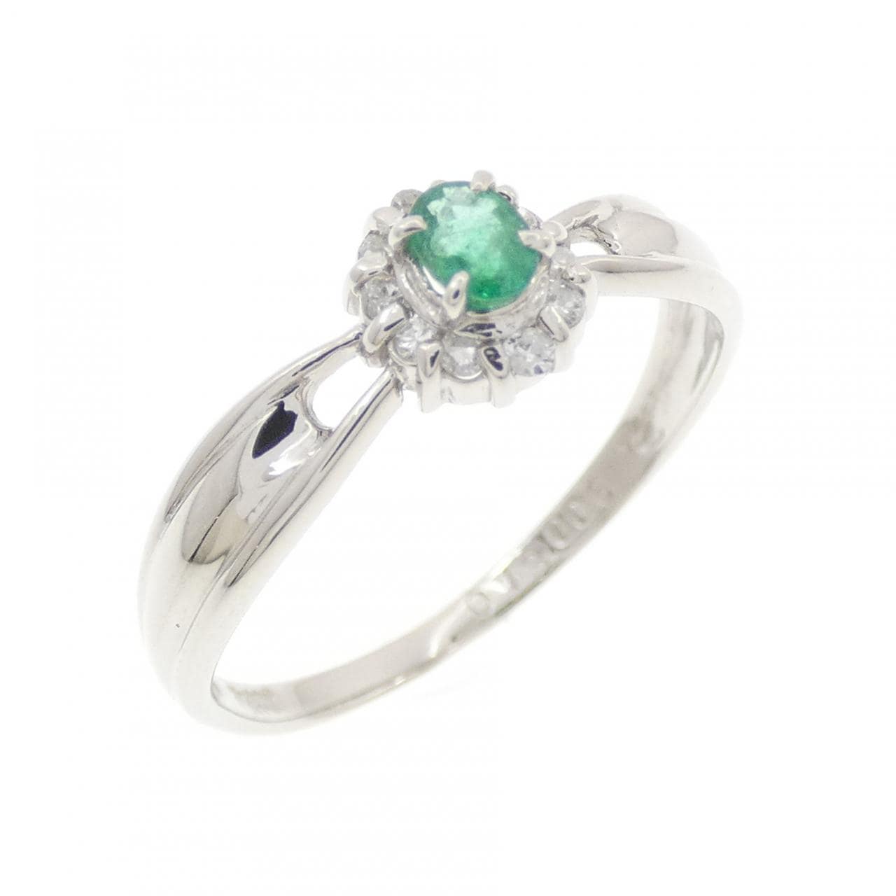 PT900 エメラルド リング 0.13CT