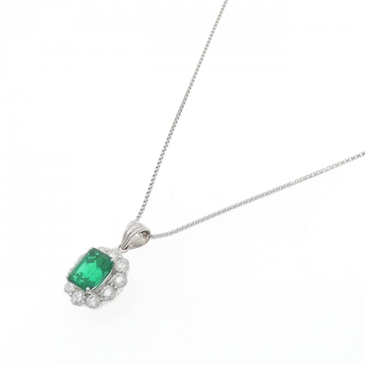 PT900/PT850 エメラルド ネックレス 2.79CT コロンビア産