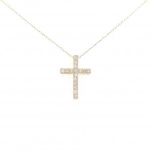 【新品】K18YG クロス ダイヤモンド ネックレス 0.20CT