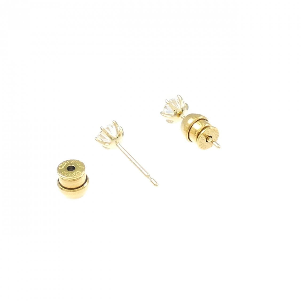 [再加工款] K18YG/ST鑽石耳環 0.322CT 0.326CT H VS2 3EX-EXT