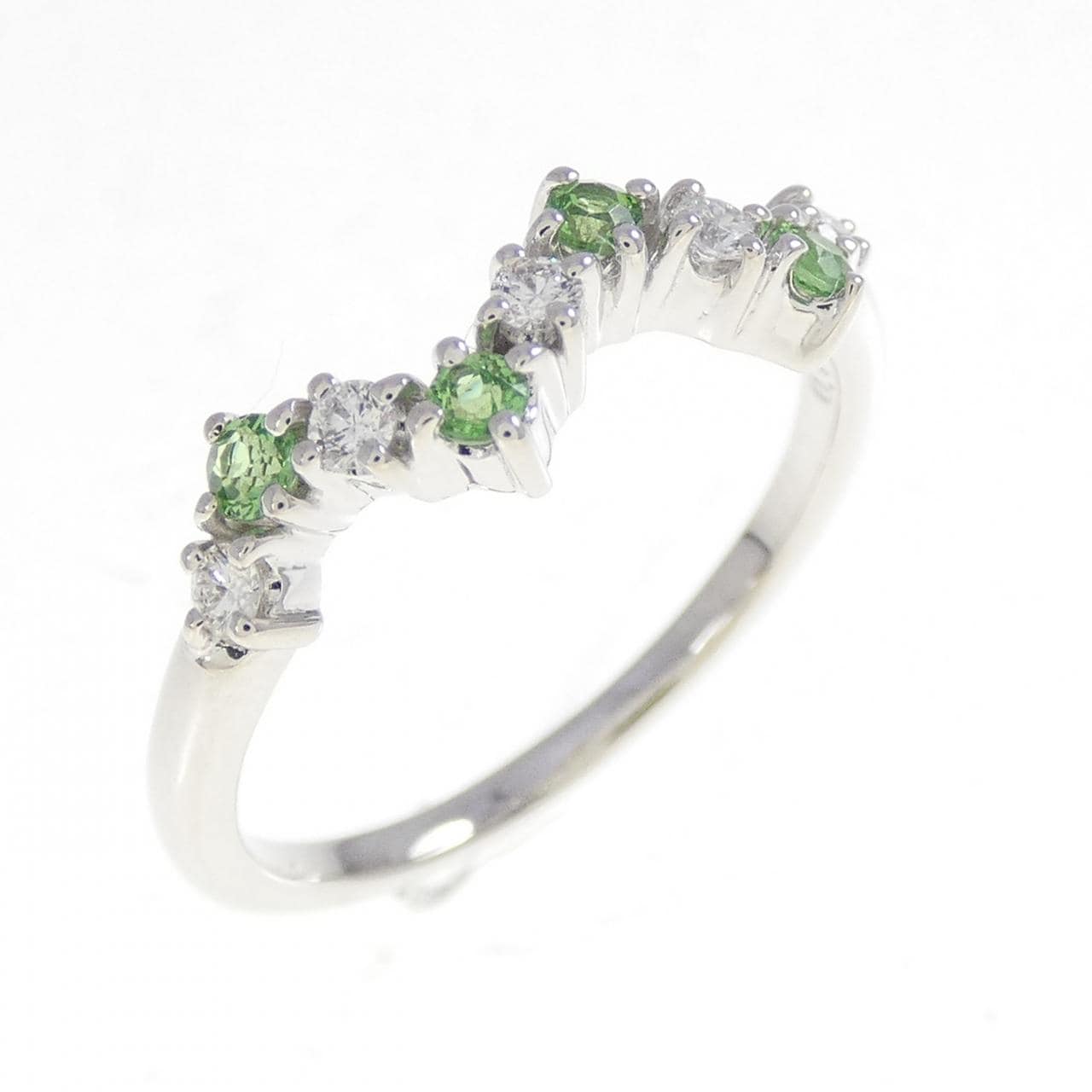 タサキ グリーンガーネット リング