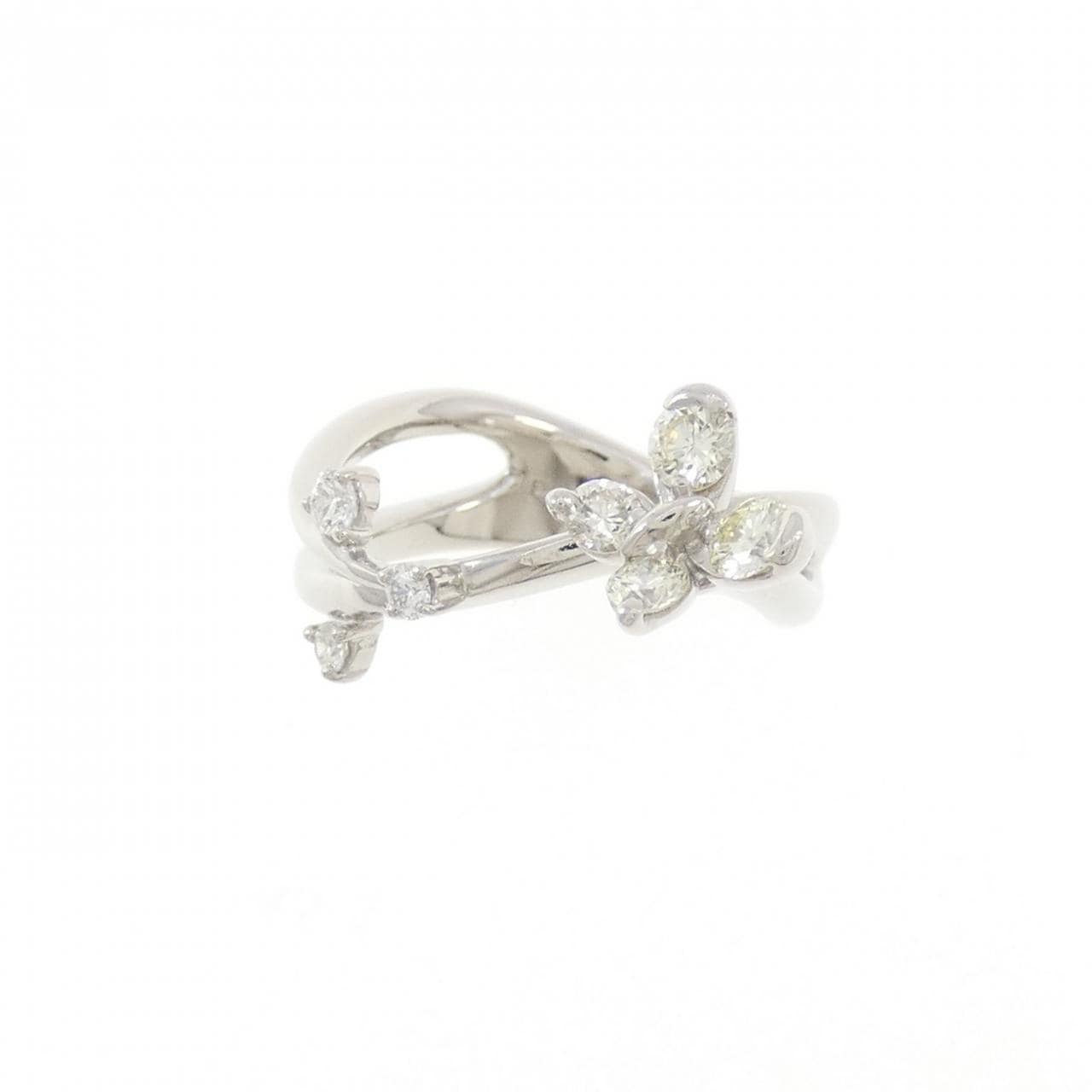 PT900 ダイヤモンド ピンキー リング 0.34CT