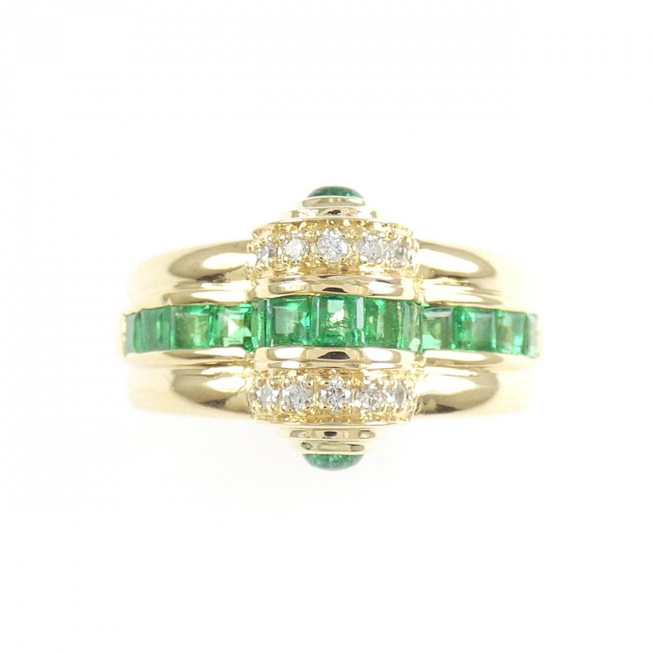 18KYG エメラルド リング 1.04CT