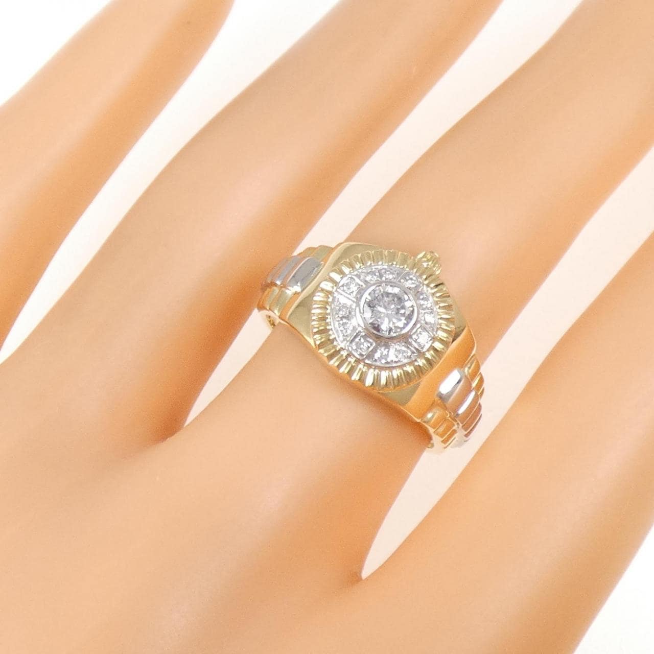 K18YG/PT900 ダイヤモンド リング 0.264CT