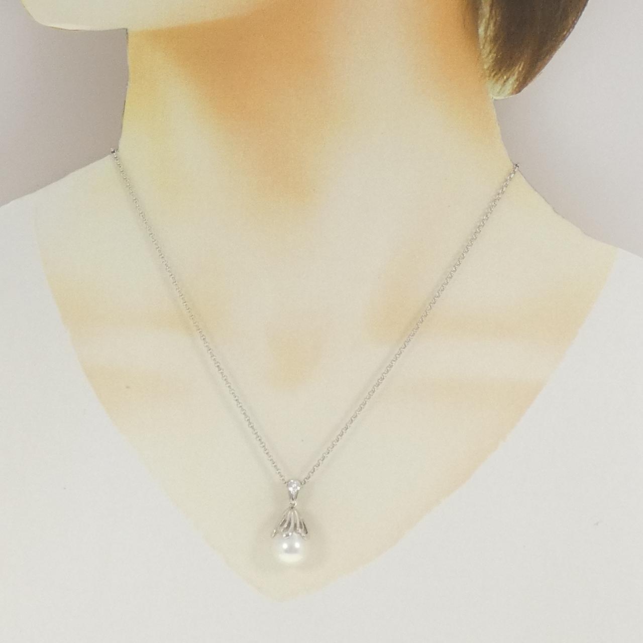 PT900/PT850 白蝶パール ネックレス 11.4mm