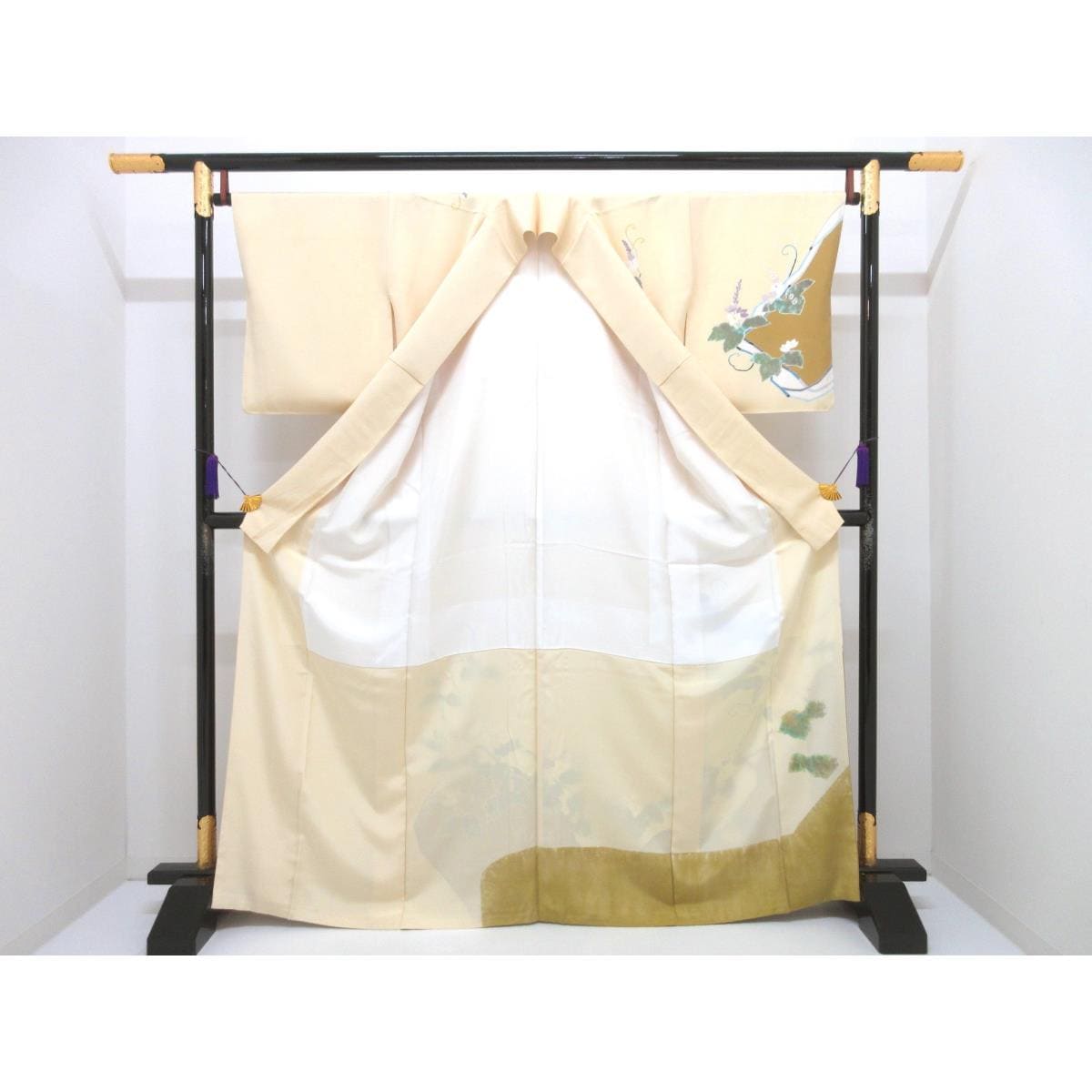 訪問着　千切屋　三眠蚕　友禅加工