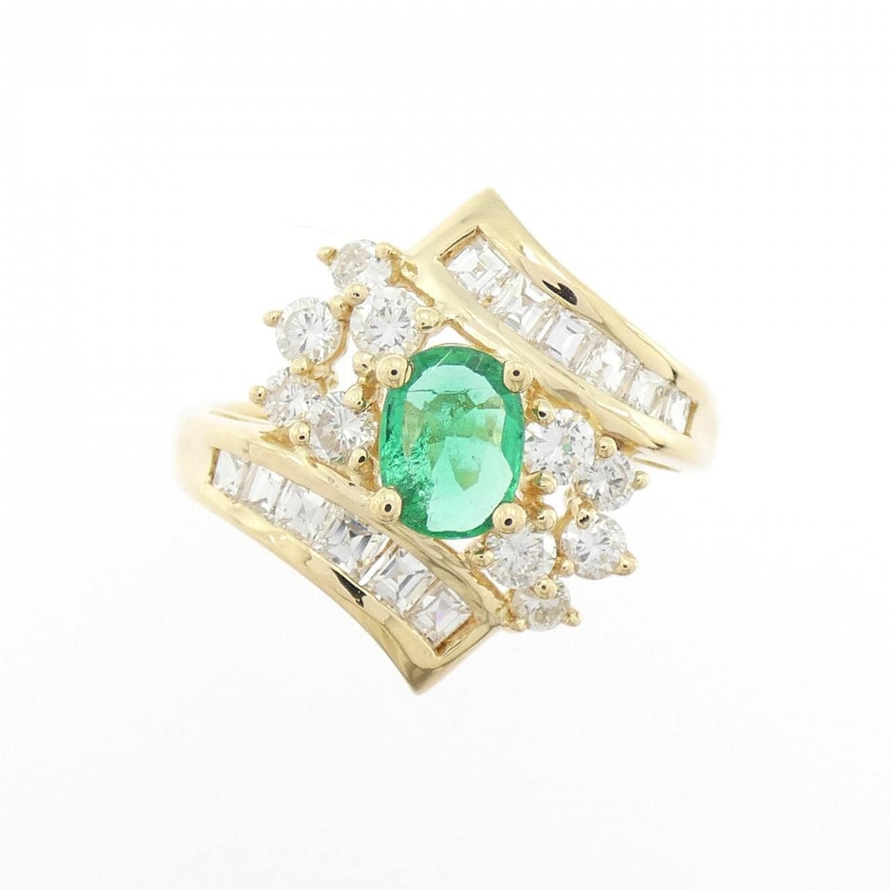 K18YG エメラルド リング 0.39CT