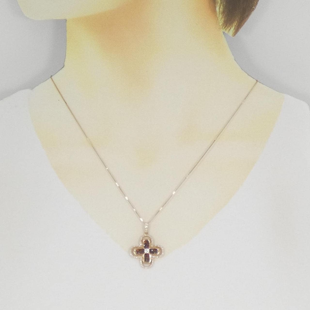 K18PG ダイヤモンド ネックレス 1.00CT