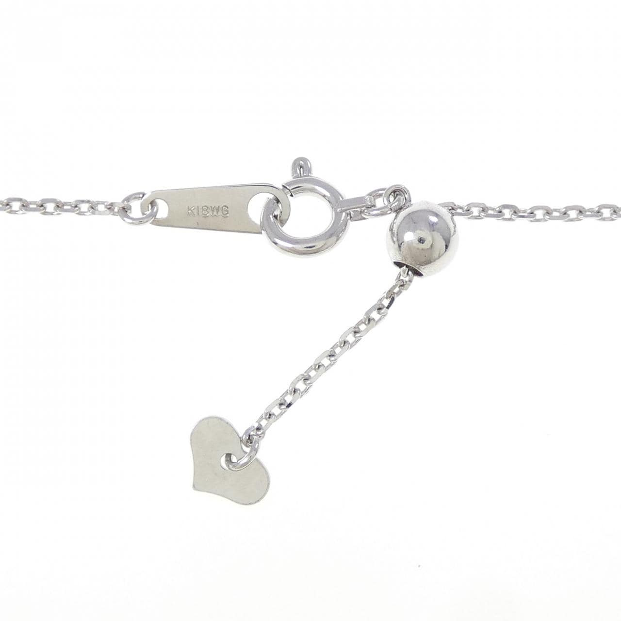 K18WG ムーン トルマリン ネックレス