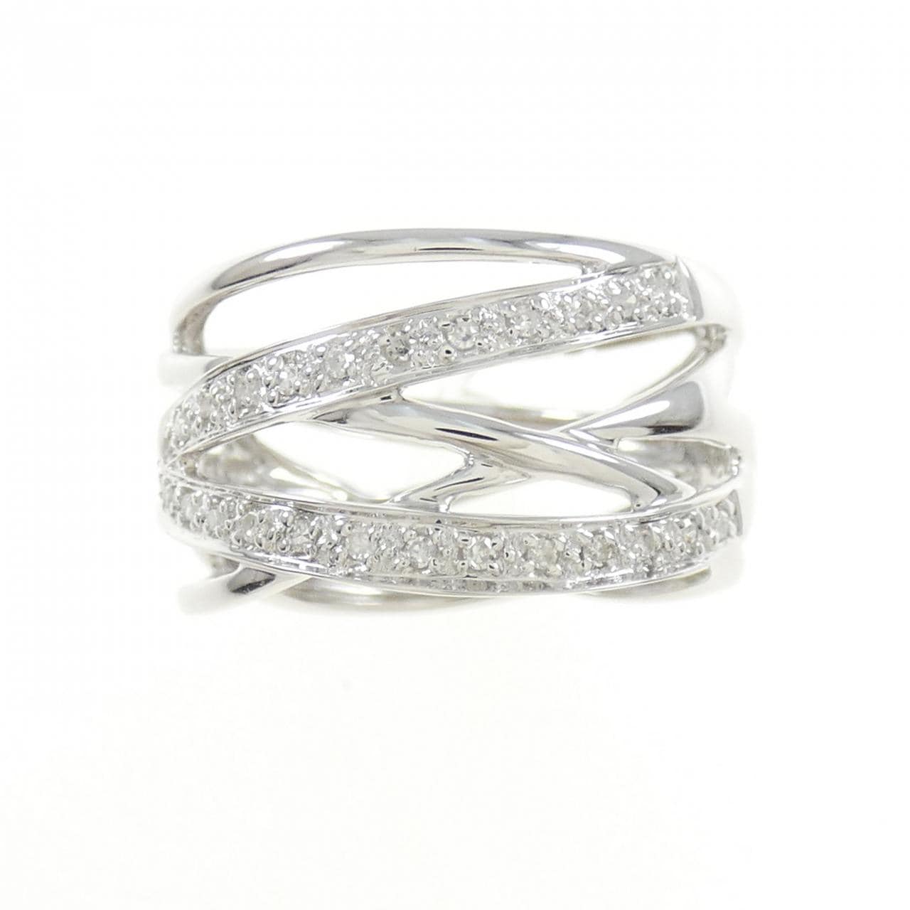 K18WG ダイヤモンド リング 0.10CT