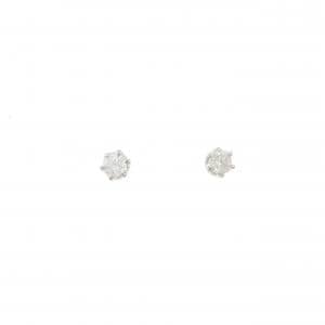 PT900 ソリティア ダイヤモンド ピアス 0.2CT