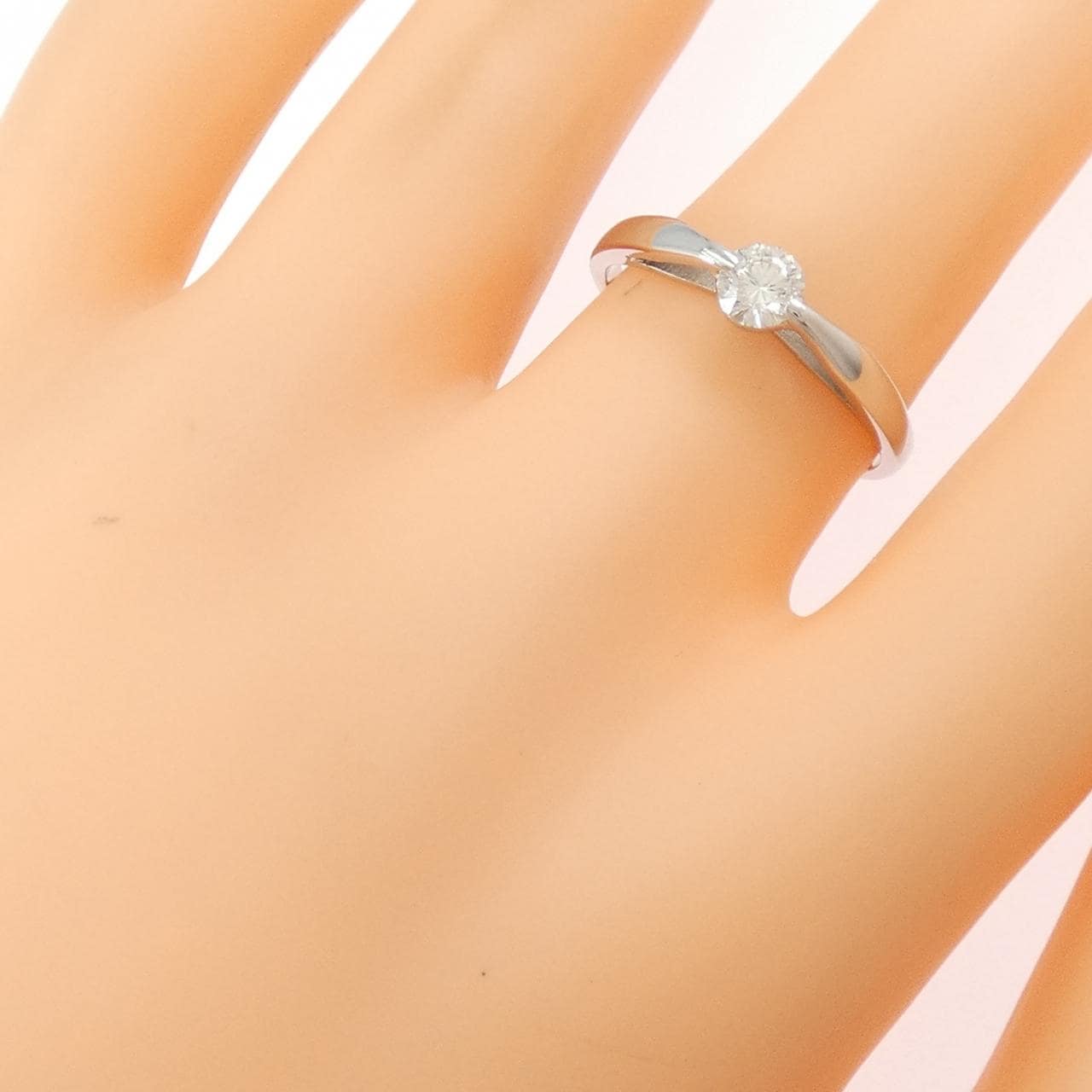PT900 ソリティア ダイヤモンド リング 0.32CT