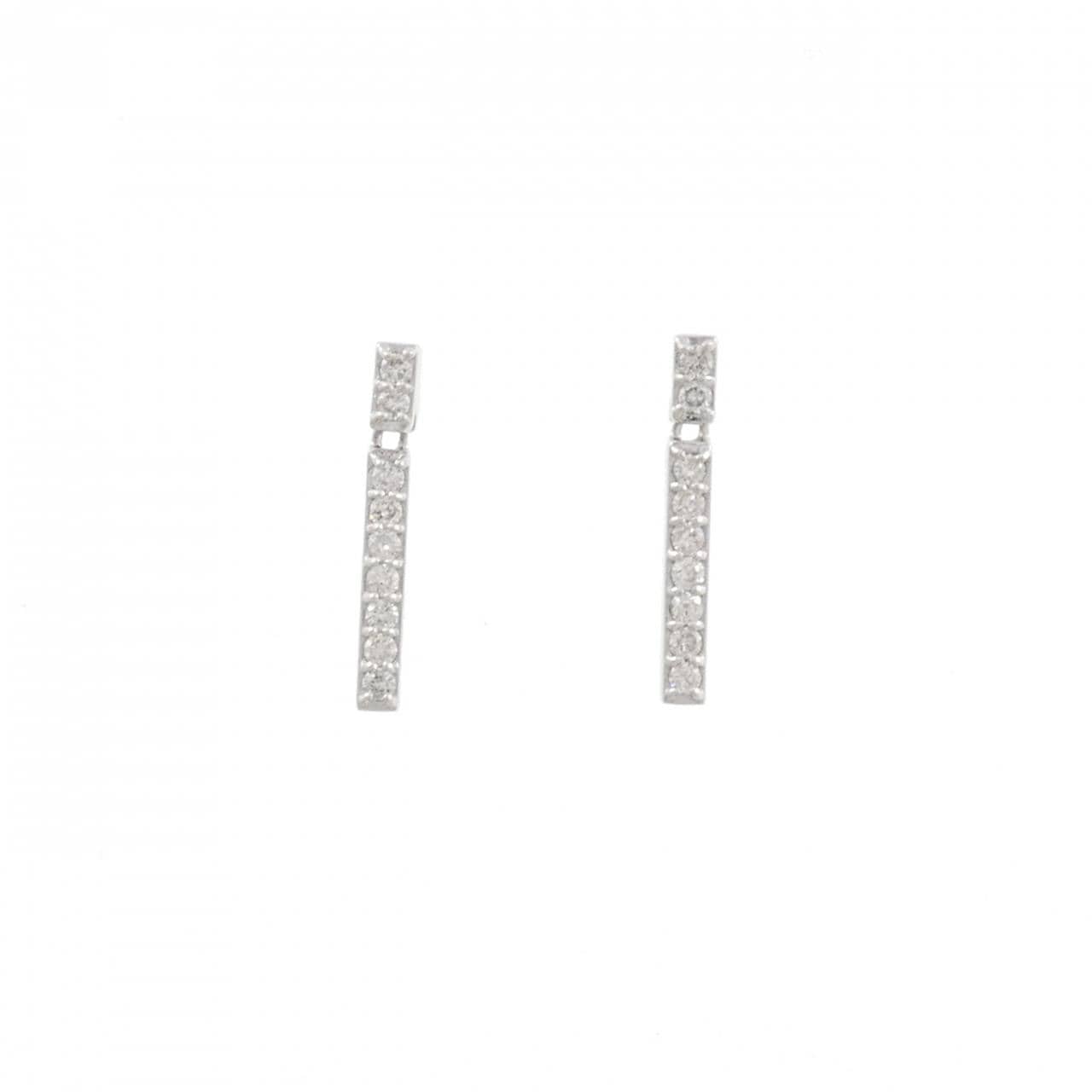 K18WG ダイヤモンド ピアス 0.30CT