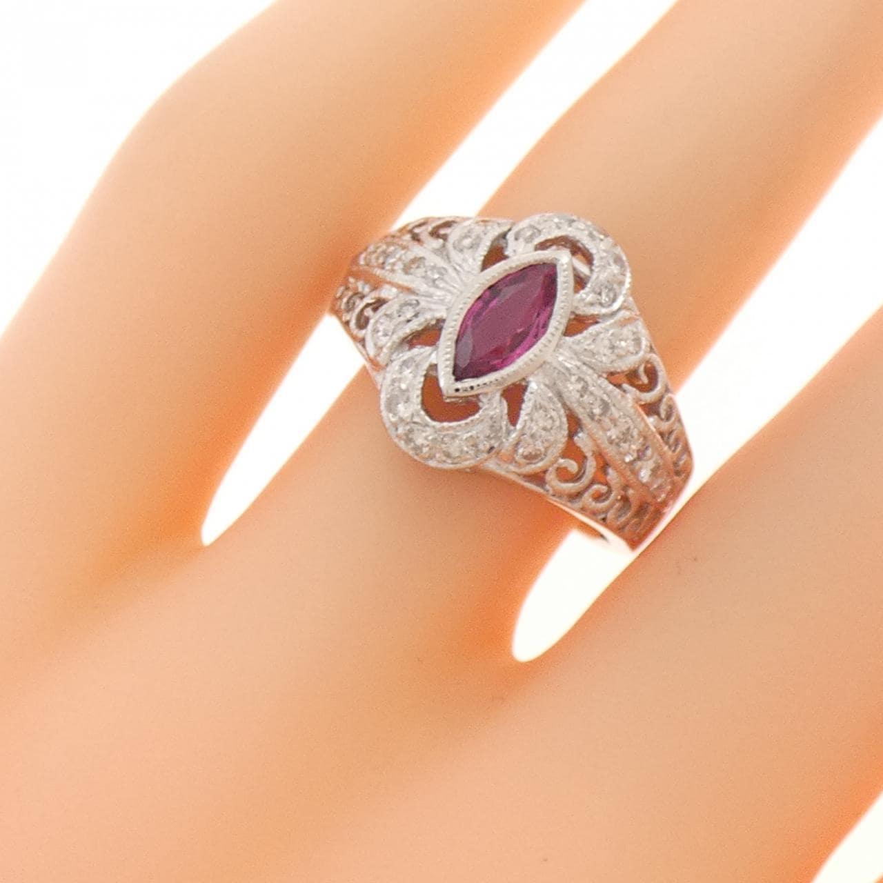 PT900 ルビー リング 0.43CT