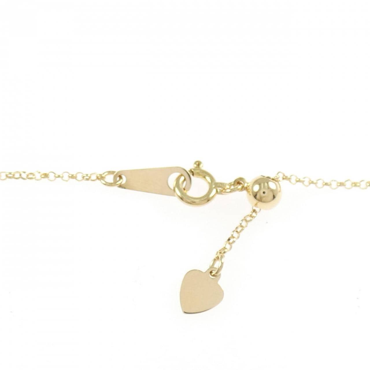 K18YG フラワー ダイヤモンド ネックレス 0.35CT