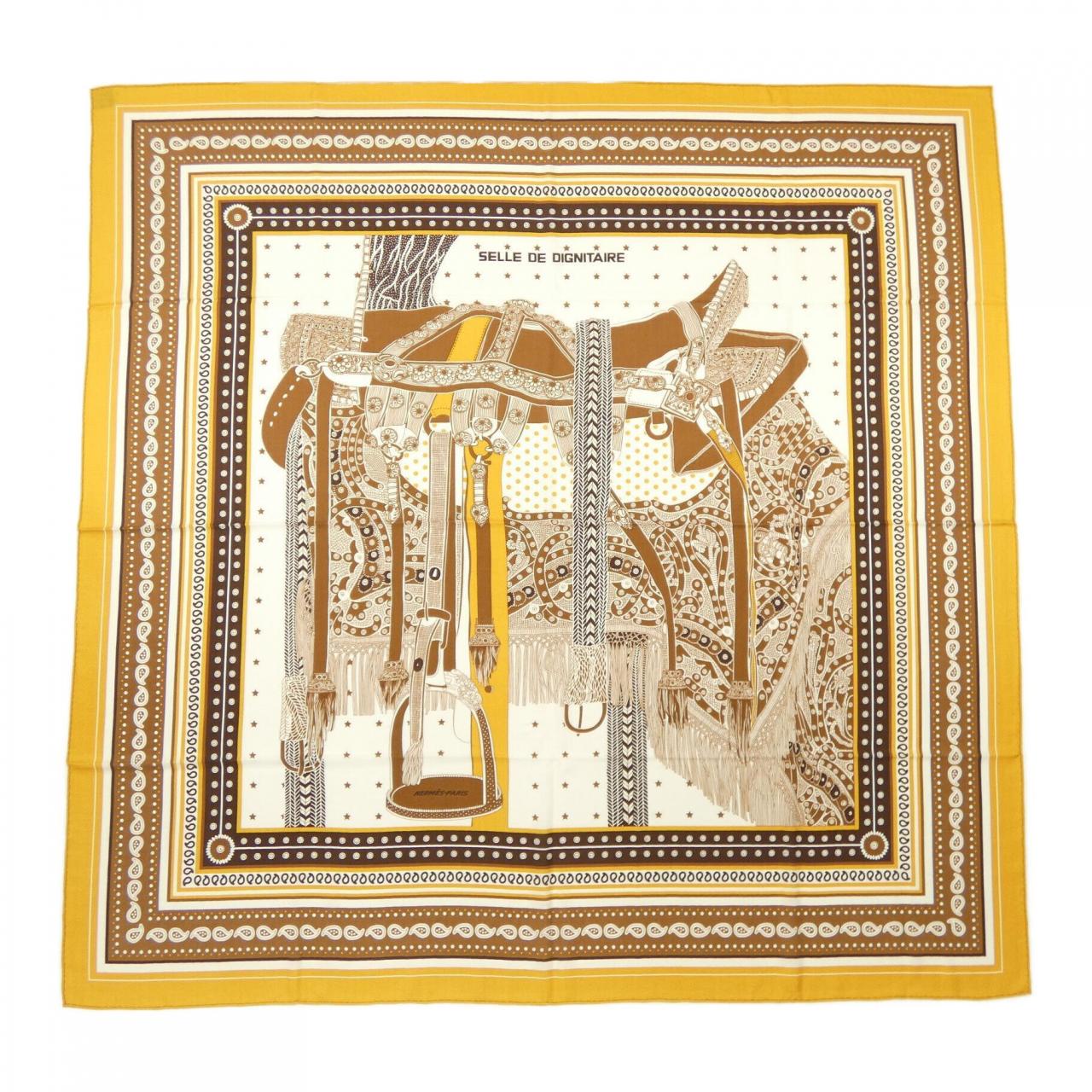 エルメス HERMES SELLE DE DIGNITAIRE BANDANA H243870S カレジェアン140 ショール