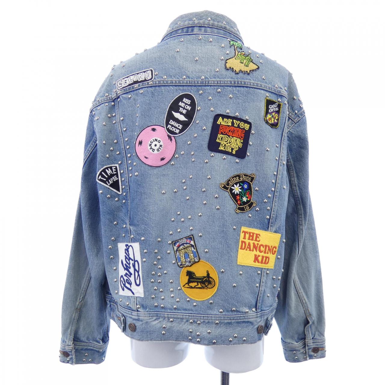 セリーヌ CELINE トラッカースタッズデニムジャケット 2Q245646M エディ期 デニムジャケット