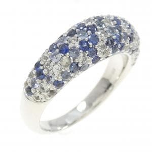 K18WG サファイヤ リング 2.00CT