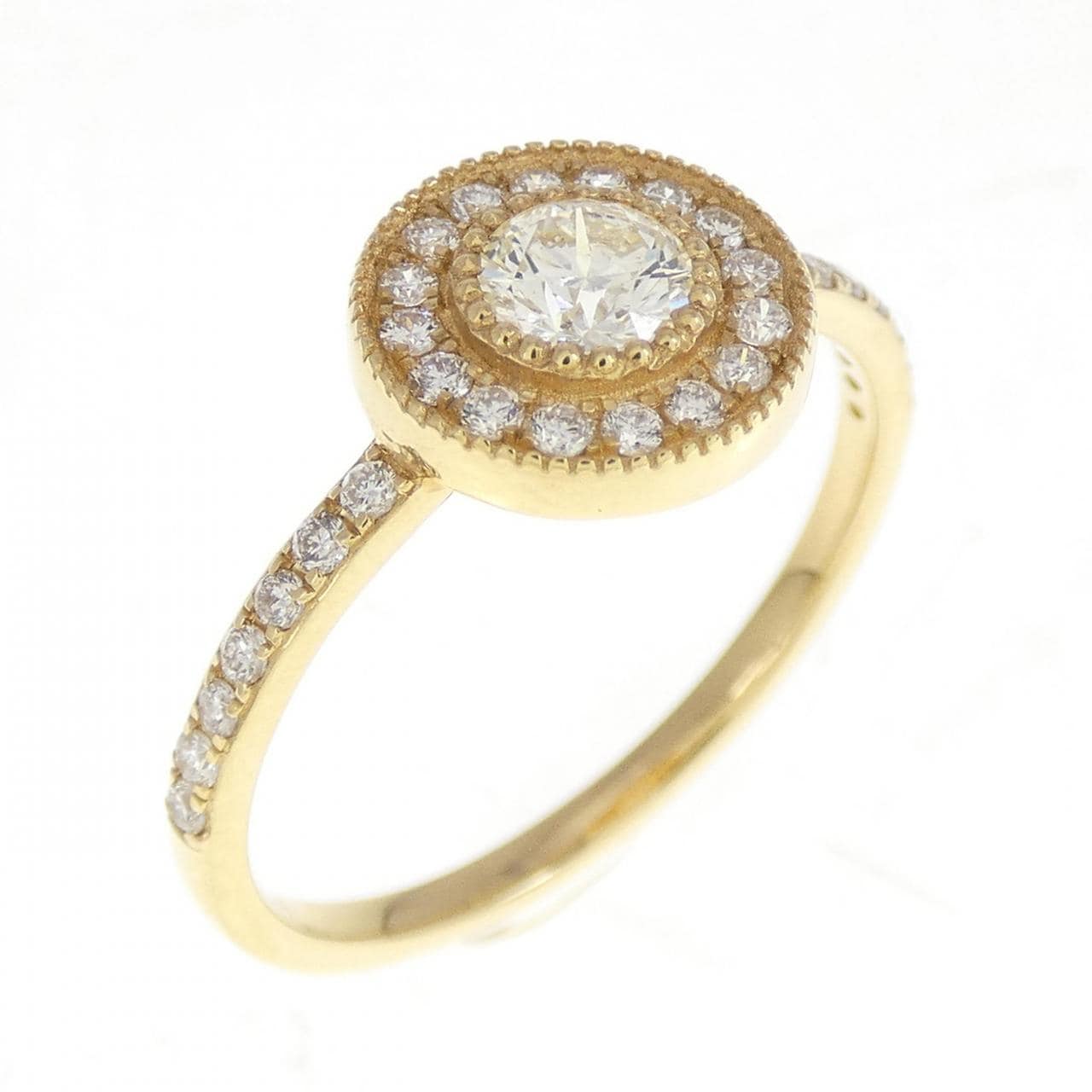 [BRAND NEW] K18YG Diamond Ring 0.46CT