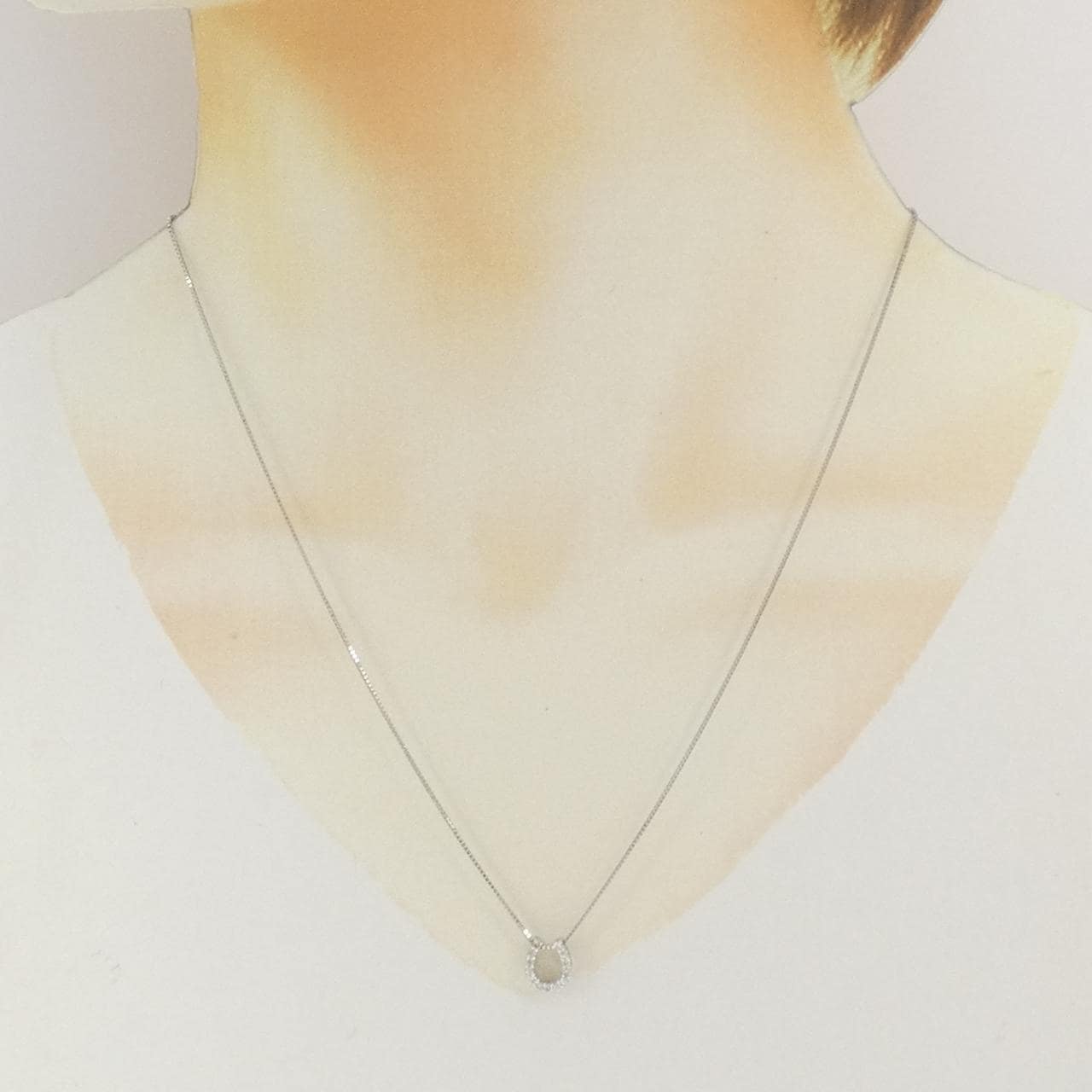 PT900/PT850 ホースシュー ダイヤモンド ネックレス 0.15CT