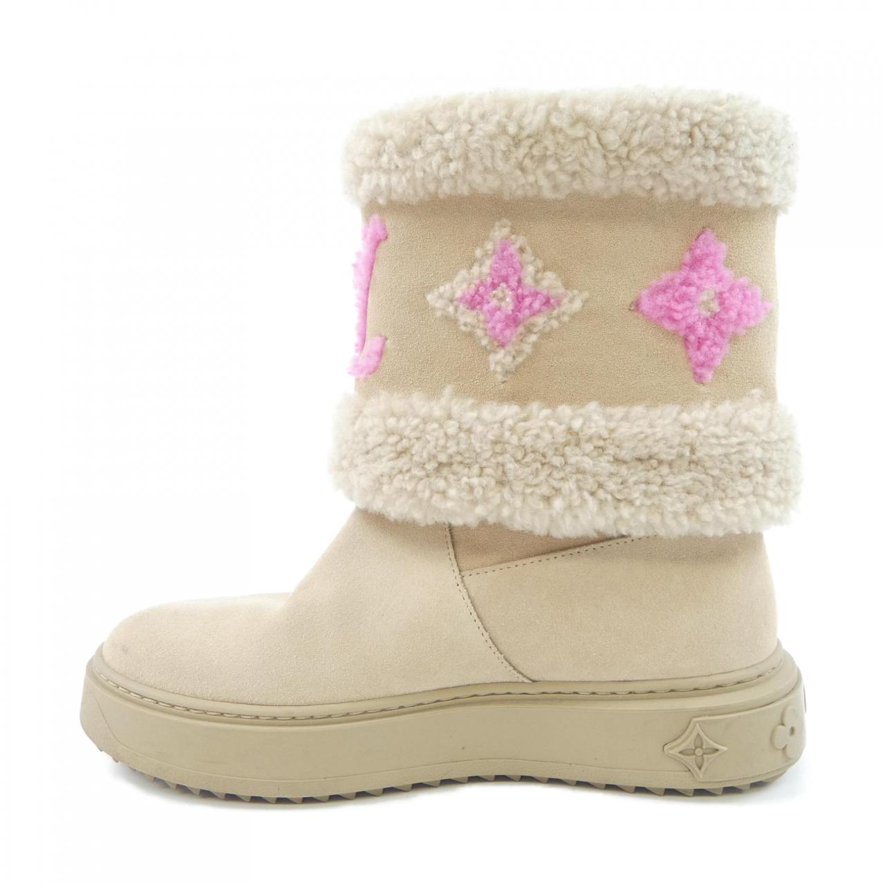 ルイヴィトン LOUIS VUITTON LVイニシャル、モノグラムフラワー スノードロップライン ブーツ