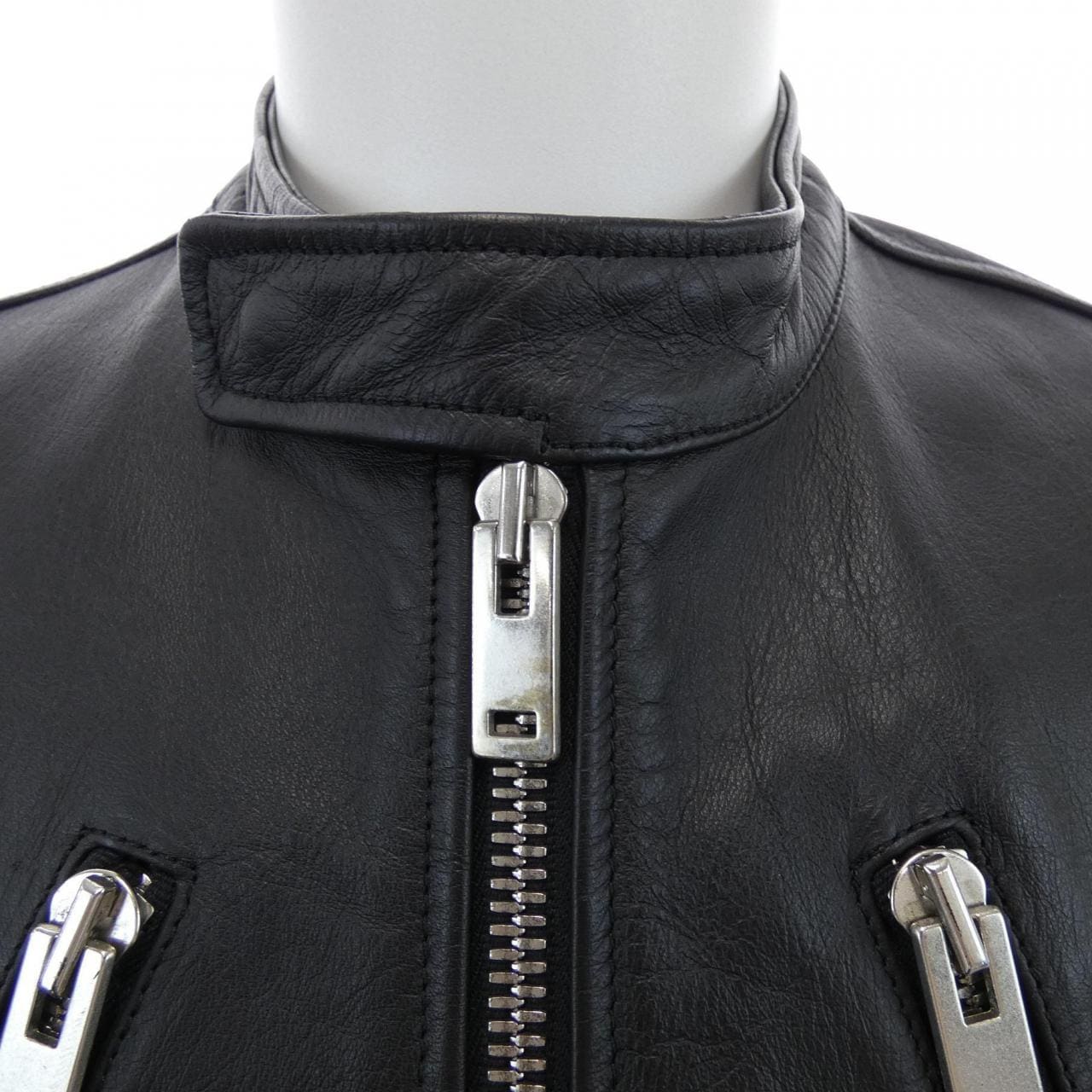 Maison Maison Margiela皮革骑手夹克，尺码 S50AM0217