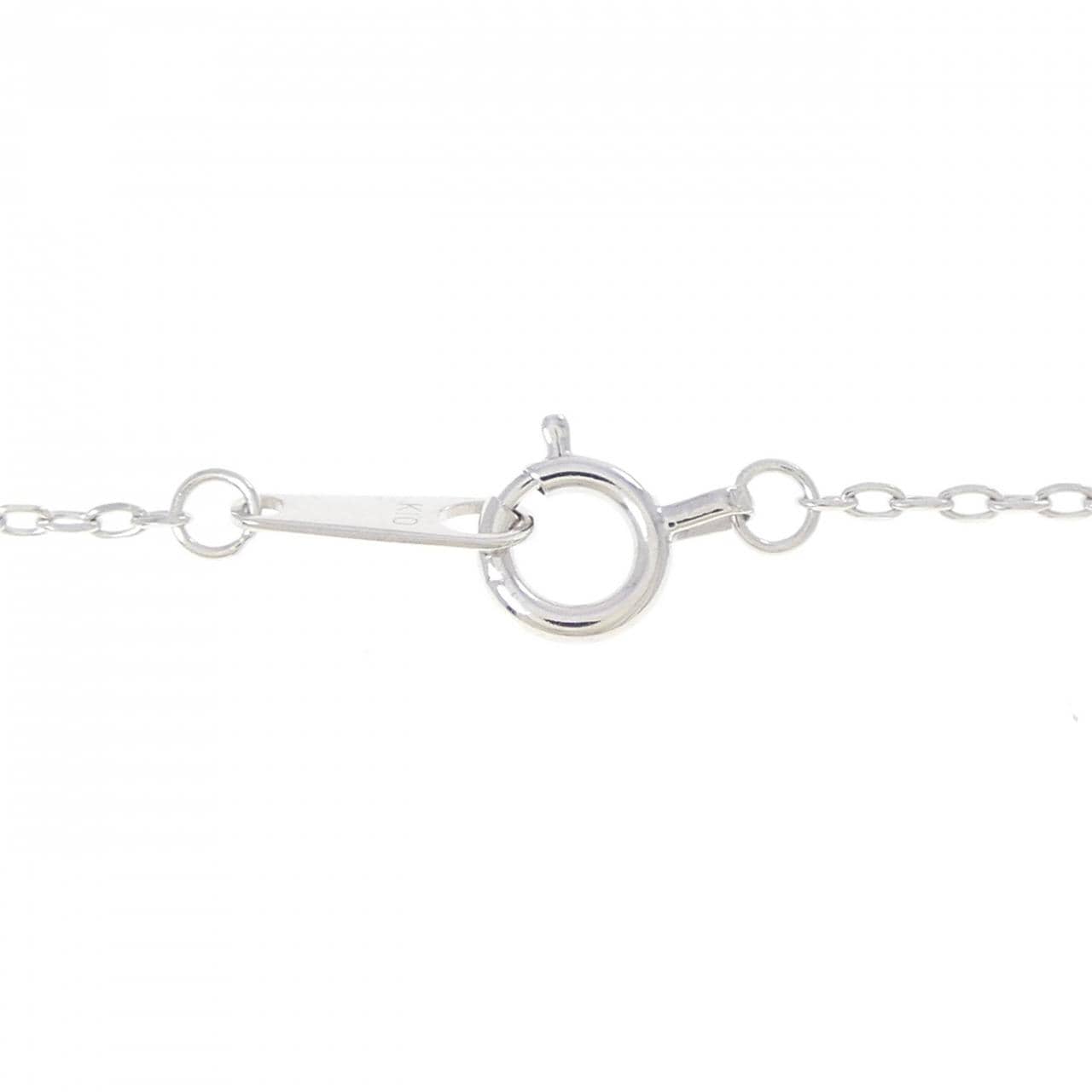 K10WG ハート キュービック ネックレス