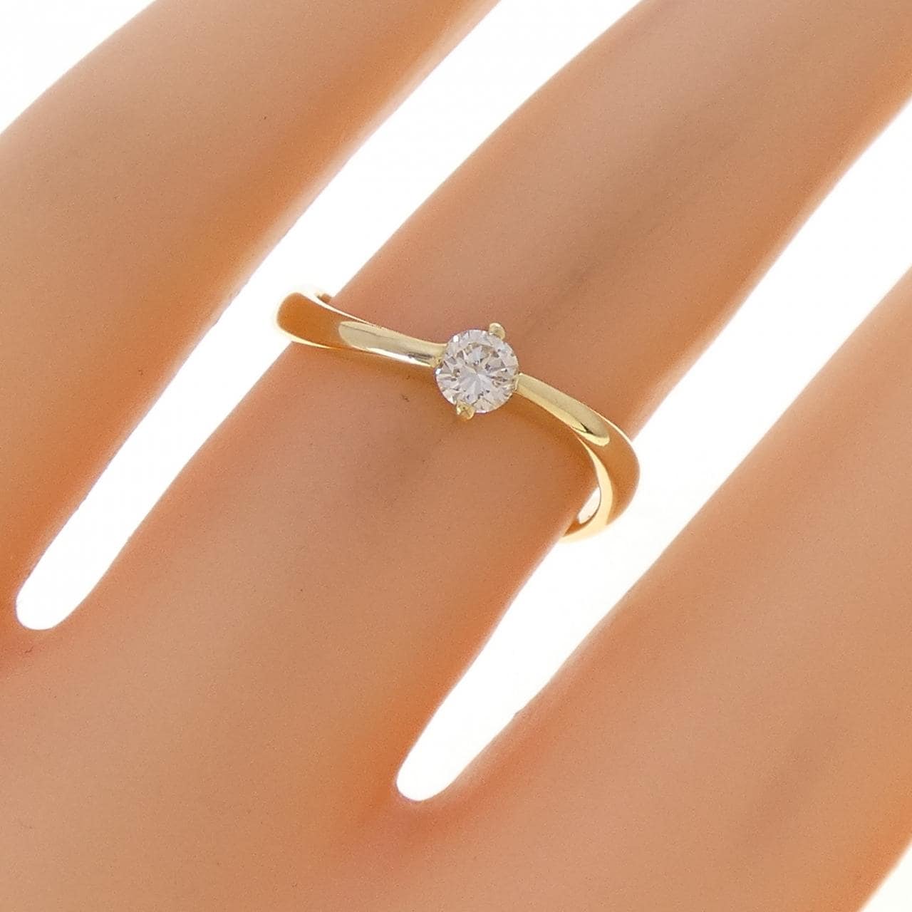 K18YG ダイヤモンド リング 0.15CT