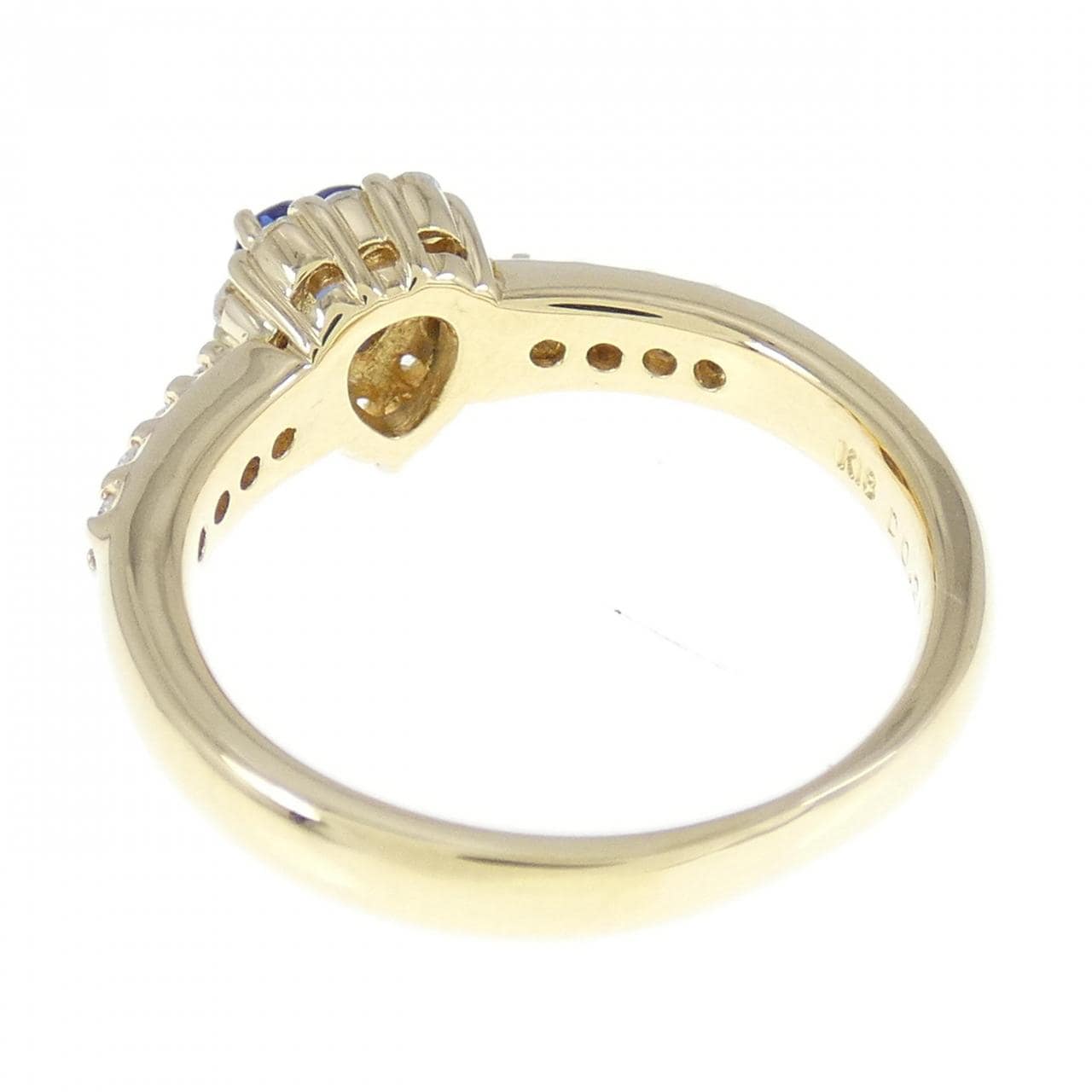 K18YG heart sapphire ring 0.35CT