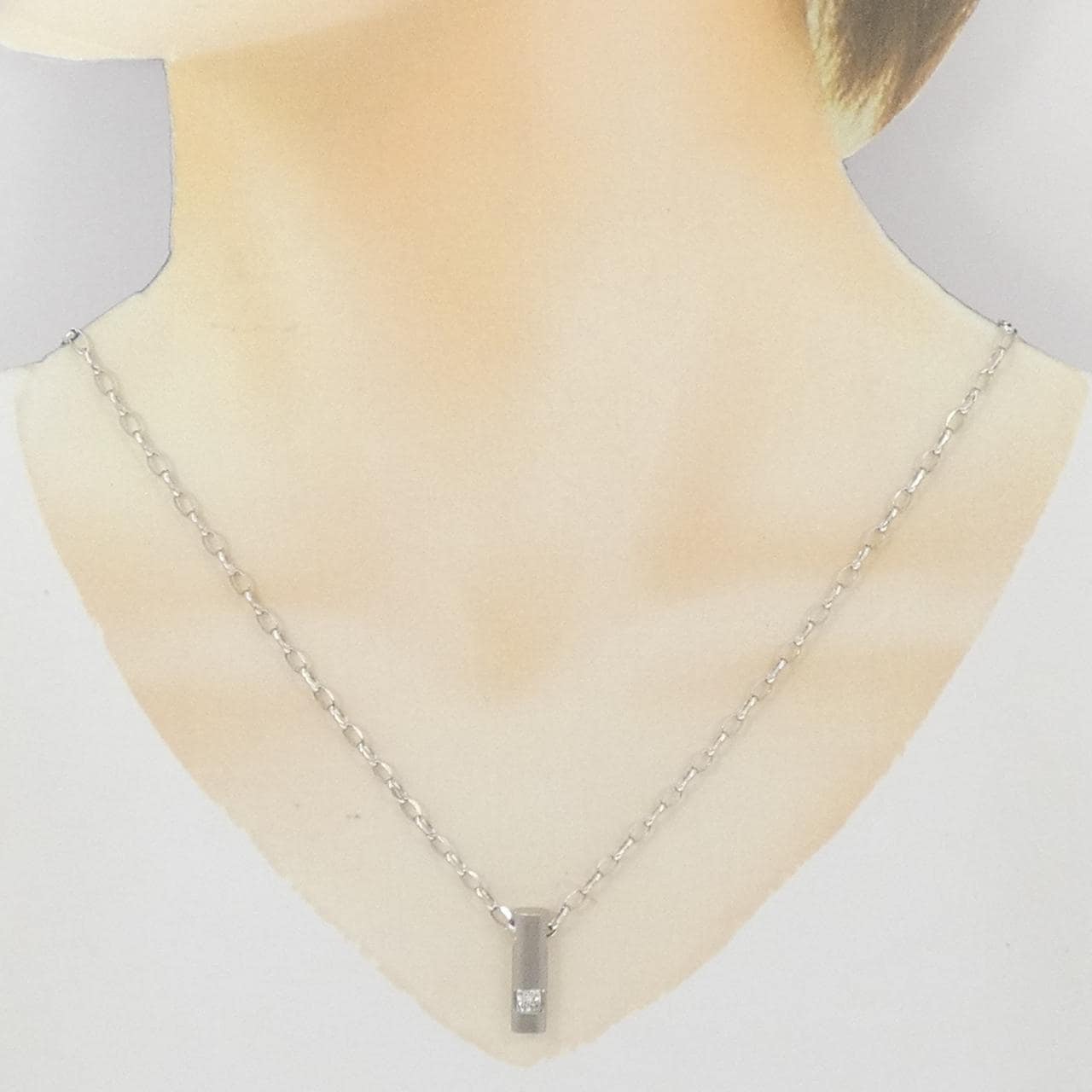 K18WG/750WG ダイヤモンド ネックレス 0.323CT