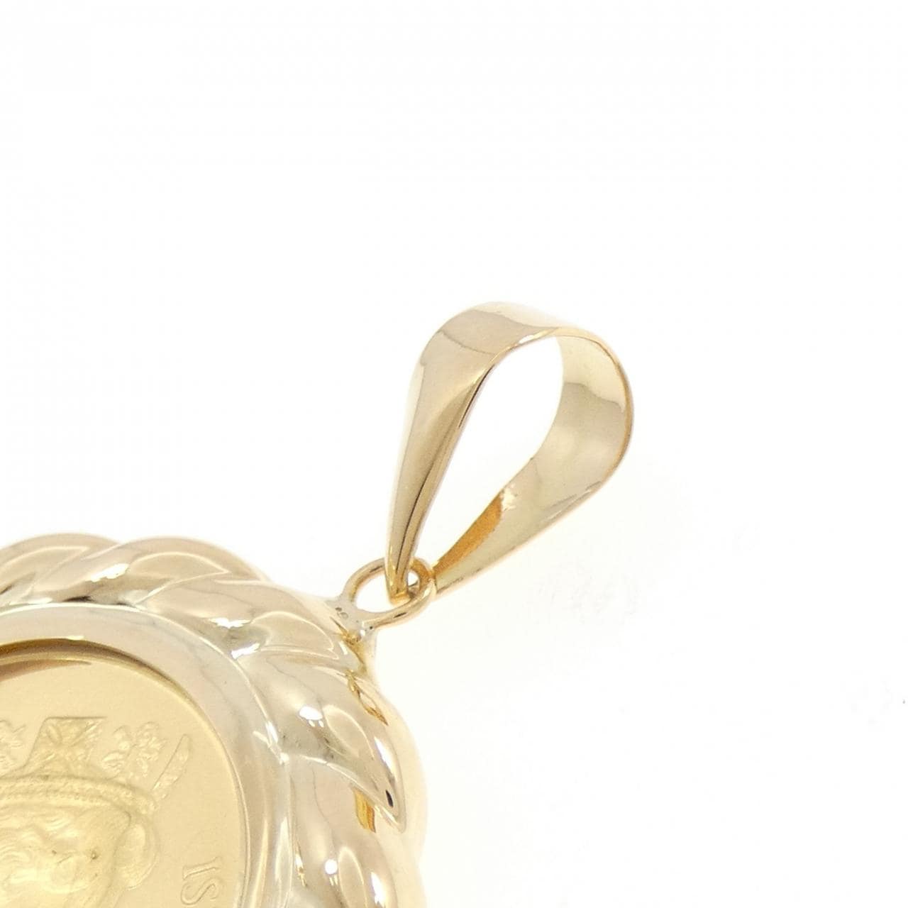 K18YG(枠) コイン ペンダント