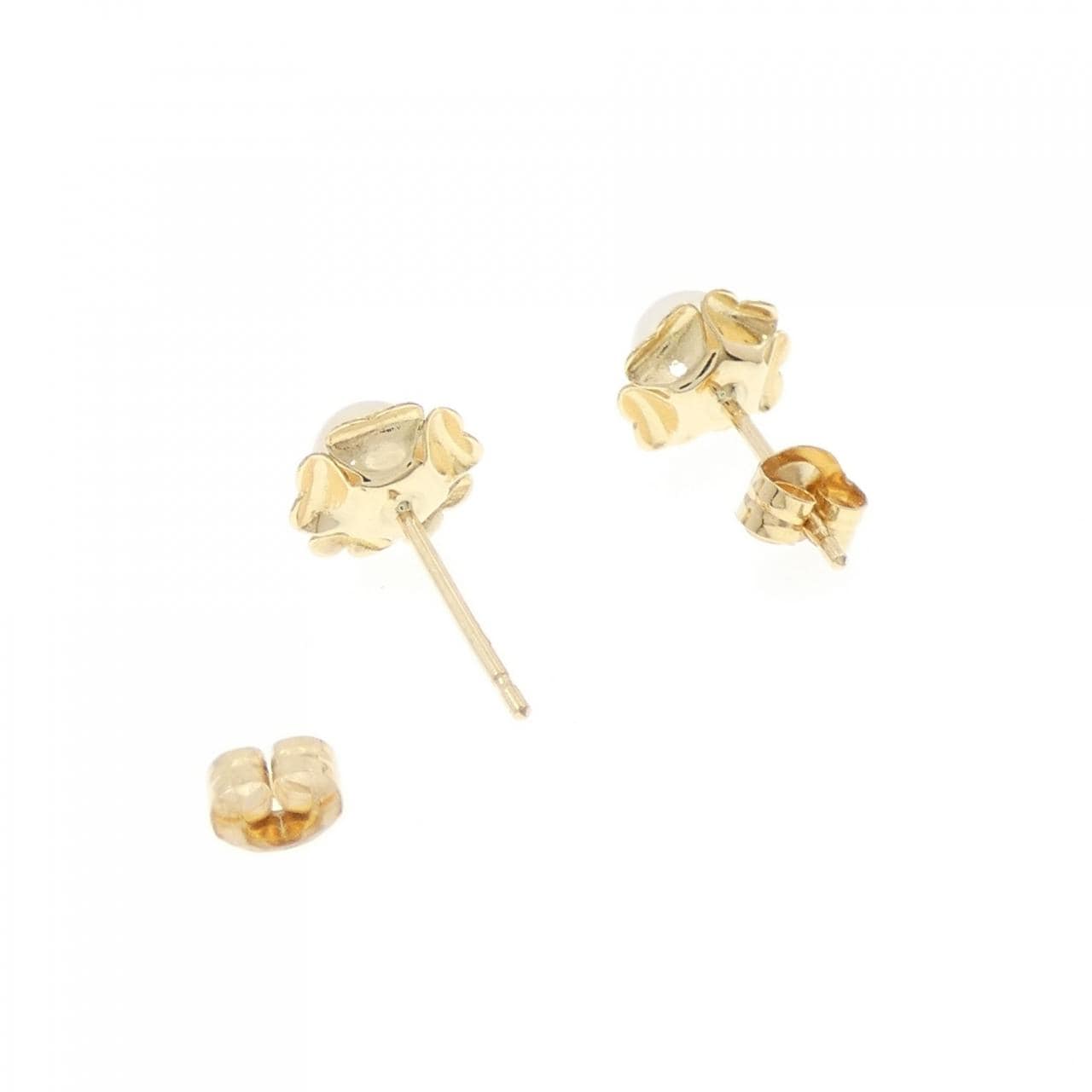 K18YG Akoya pearl earrings 4.3mm
