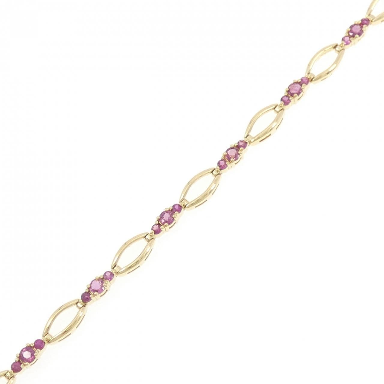 K18YG ルビー ブレスレット 2.15CT