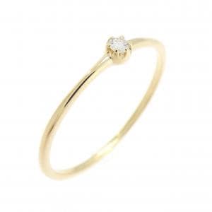 【リメイク】K18YG ソリティア ダイヤモンド リング 0.03CT