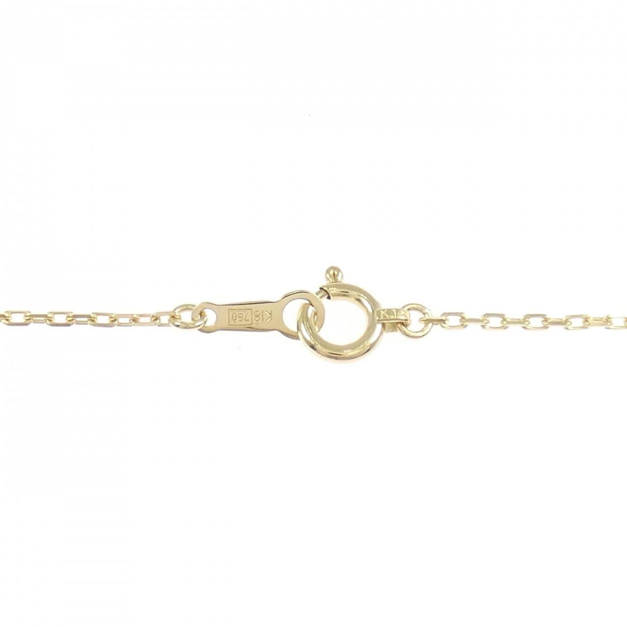 K18YG 心形鑽石項鍊