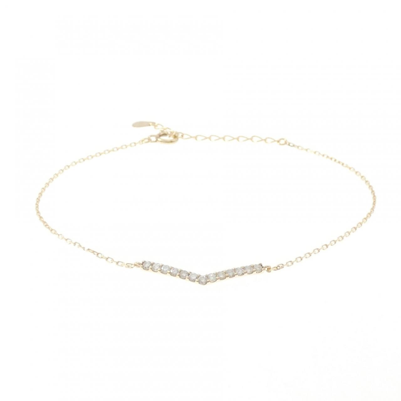 【リメイク】K10YG ダイヤモンド ブレスレット 0.18CT