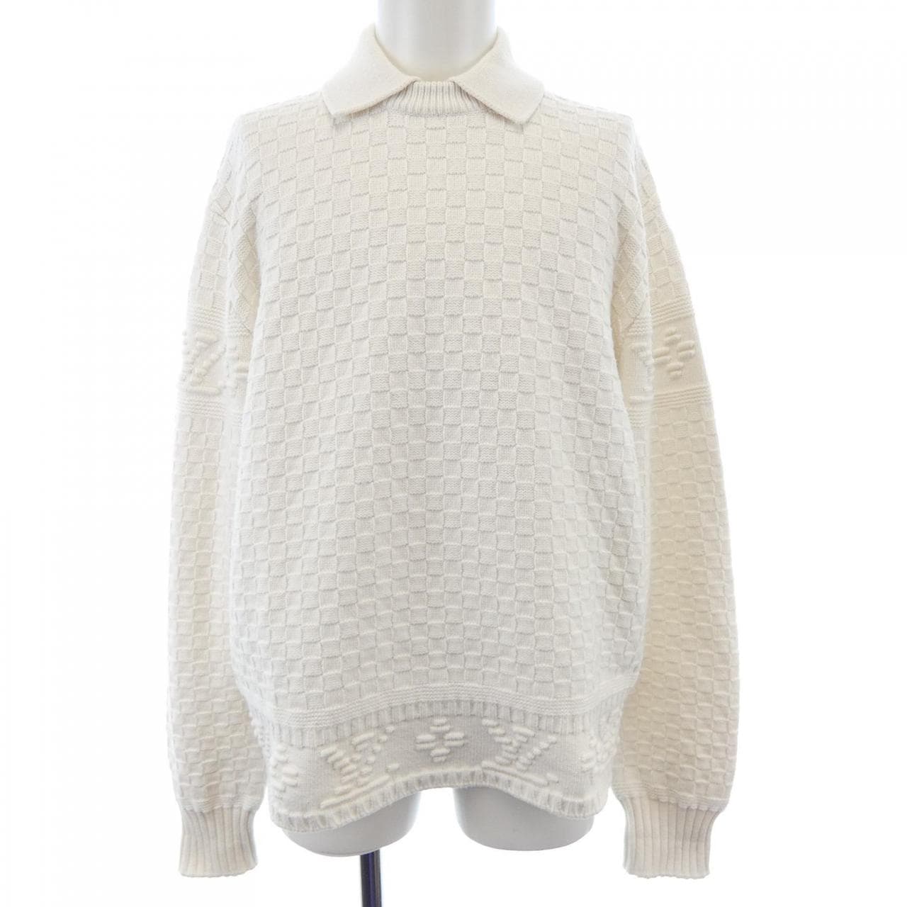 ルイヴィトン LOUIS VUITTON LVダミエウールブレンドプルオーバー HPN63WTZ8 ニット