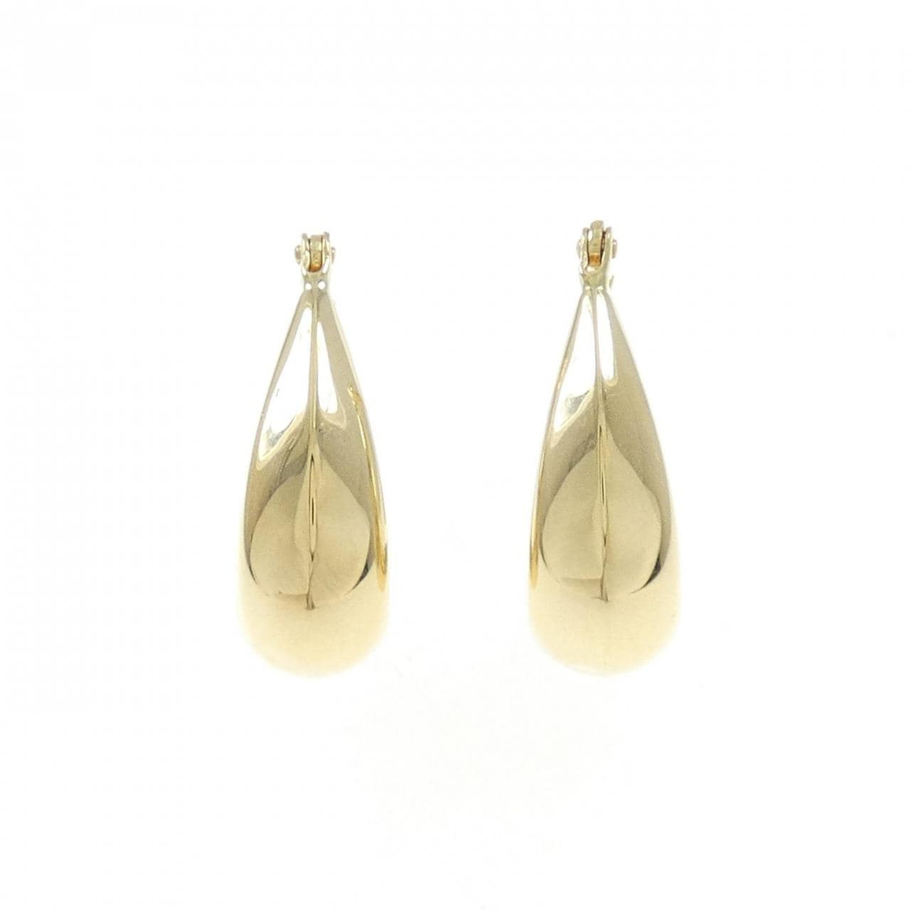 K18YG hoop earrings