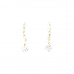 [BRAND NEW] K18YG Diamond Earrings 0.334CT 0.334CT G SI2 Good