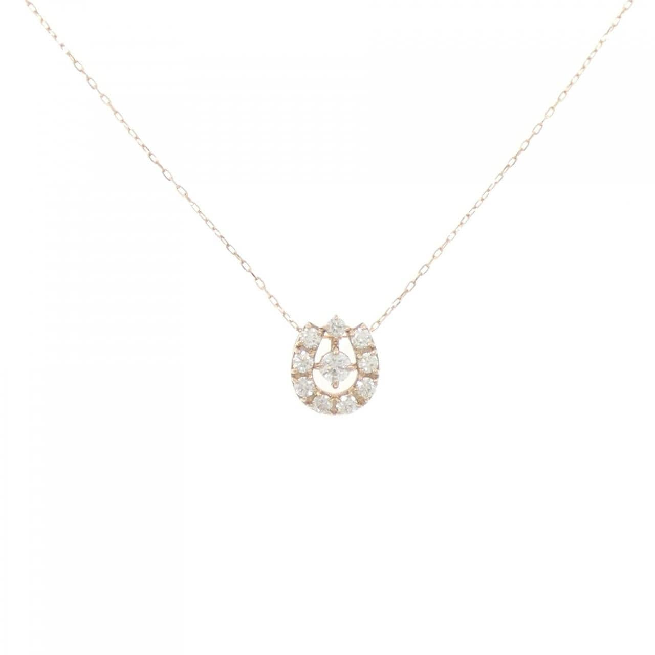 [BRAND NEW] K18PG Diamond necklace 0.25CT