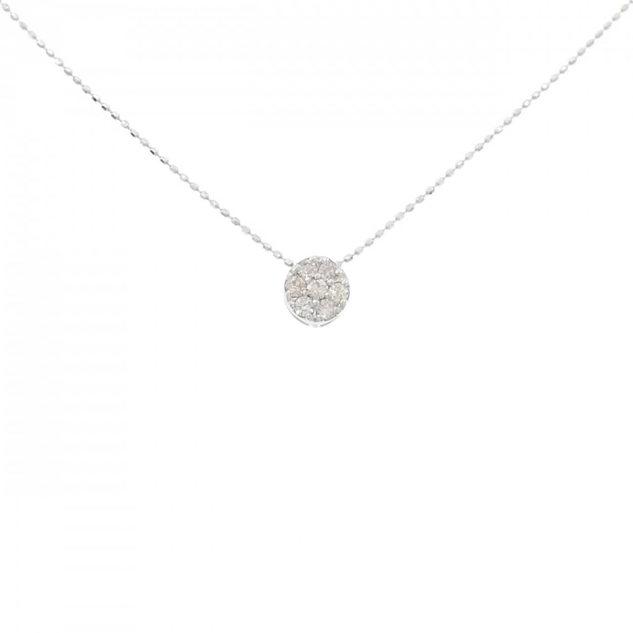 K18WG ダイヤモンド ネックレス 0.20CT