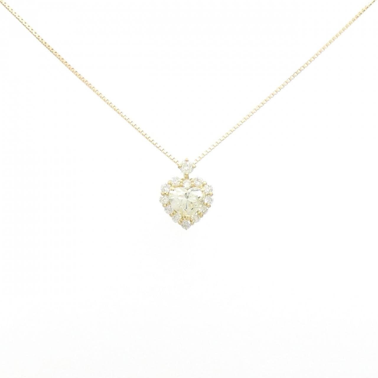 【新品】K18YG ハート ダイヤモンド ネックレス 0.36CT