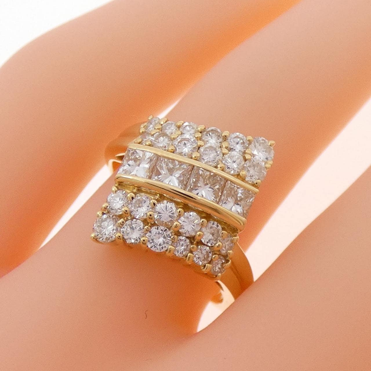 K18YG ダイヤモンド リング 1.35CT
