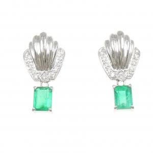 K18WG エメラルド ピアス 1.88CT