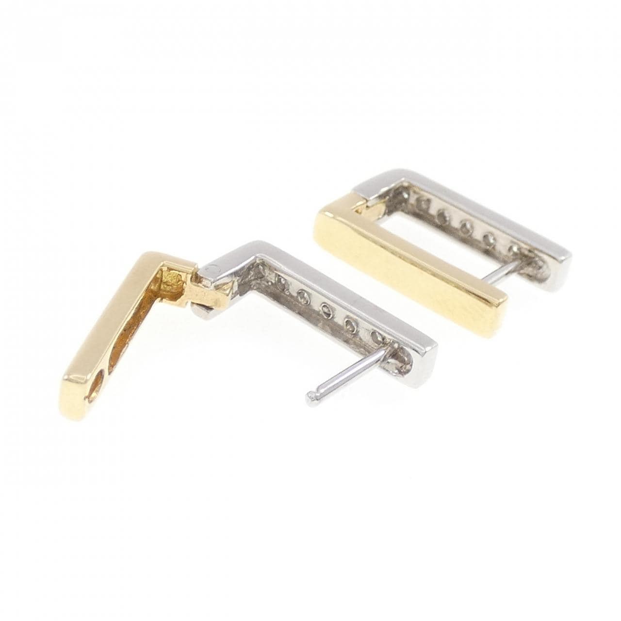 K18YG/PT900钻石耳环 0.14CT