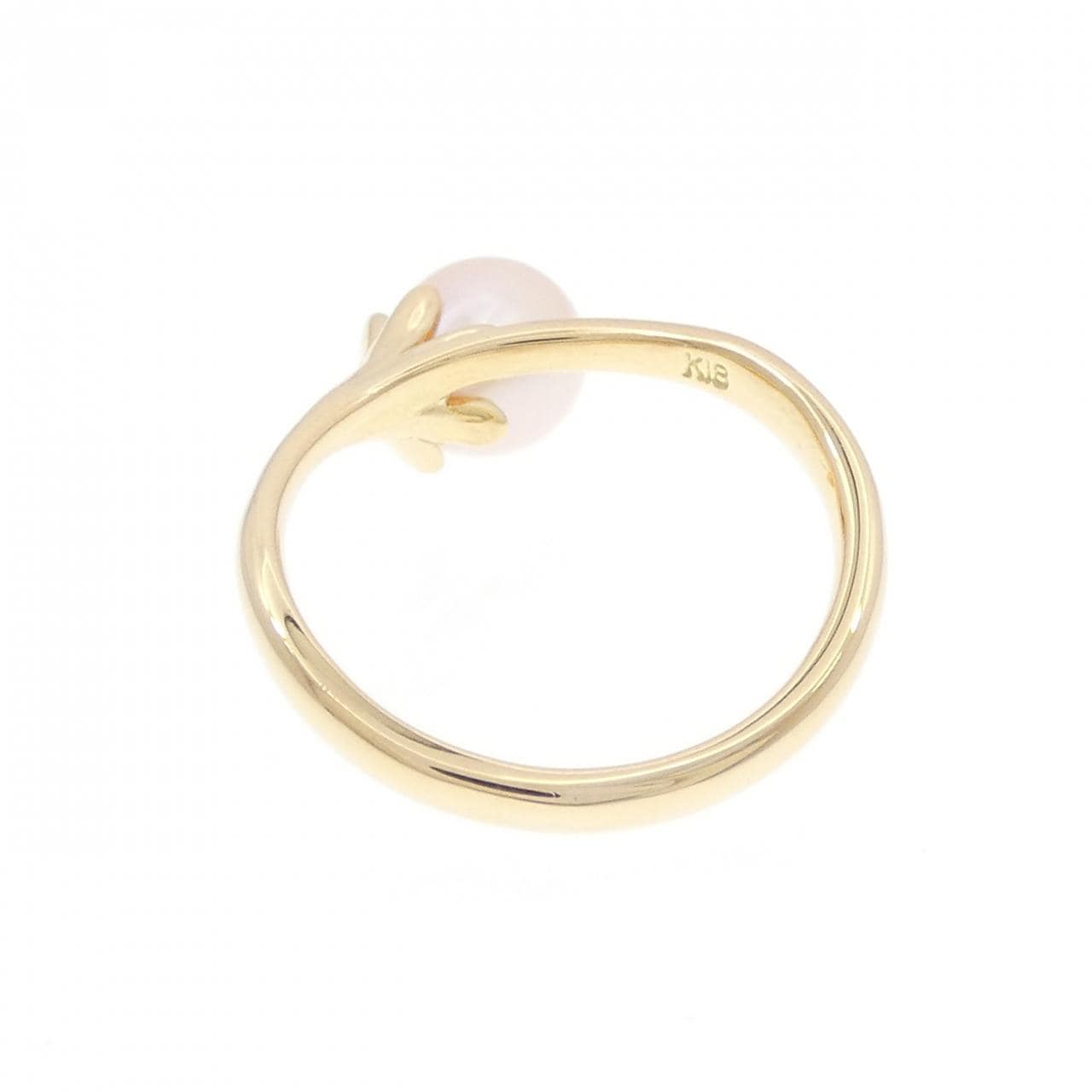 K18YG 淡水パール リング